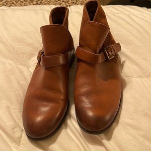 Suede and leather booties size 10 womens